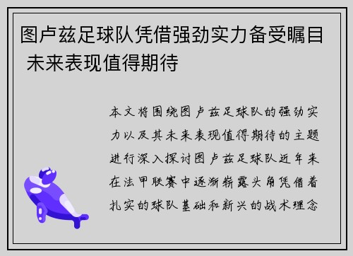 图卢兹足球队凭借强劲实力备受瞩目 未来表现值得期待